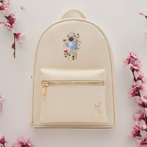 Disney Snow White Small Backpack Faux Leather Cream NWT